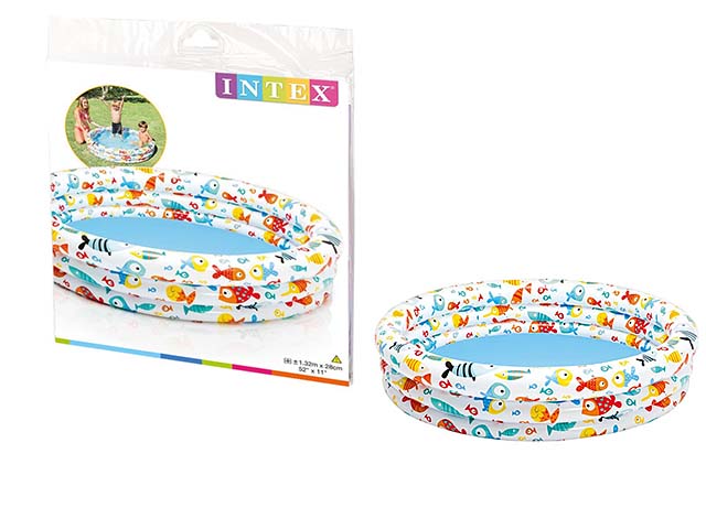 Piscina per giardino bambini animali marini 132x28cm