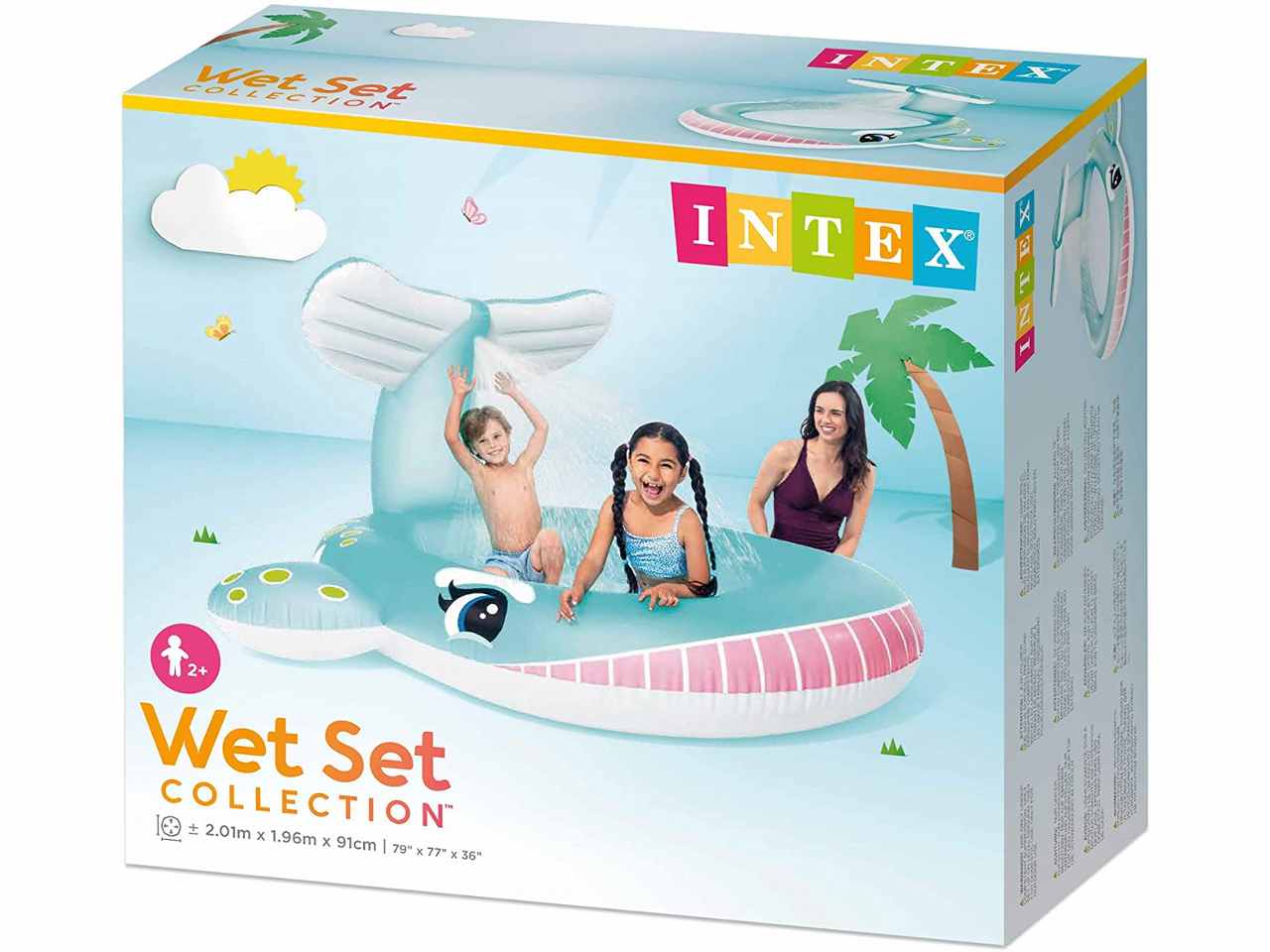 Piscina spruzzo balena 201x196x91cm