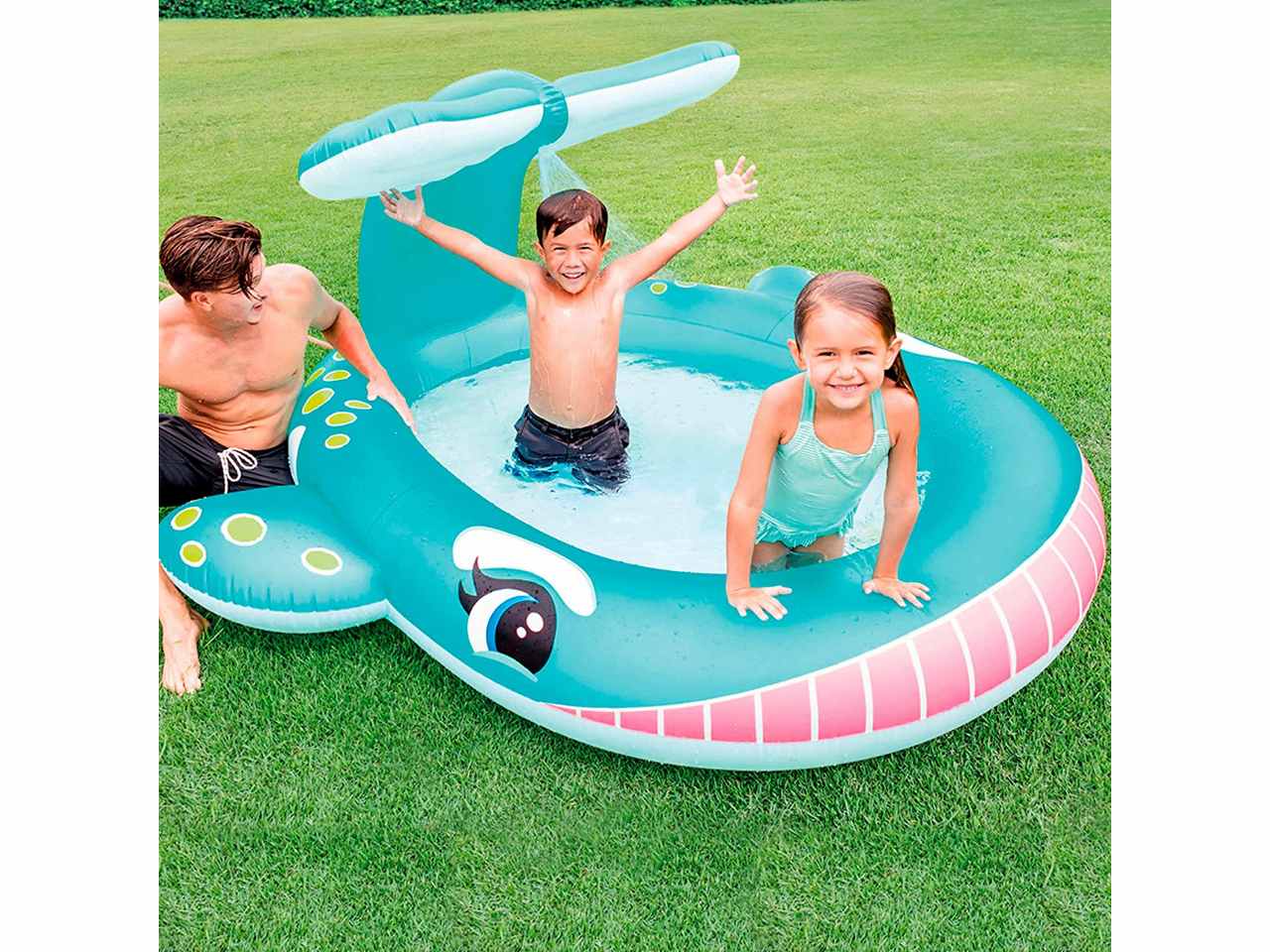 Piscina spruzzo balena 201x196x91cm