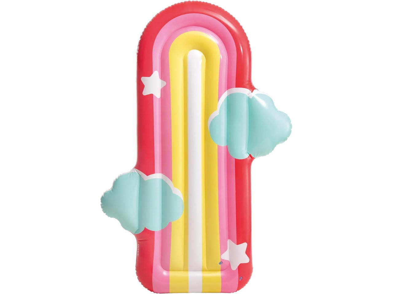 Materassino gonfiabile arcobaleno in vinile multicolor carico max 100 kg -183x132x20 cm -  Intex