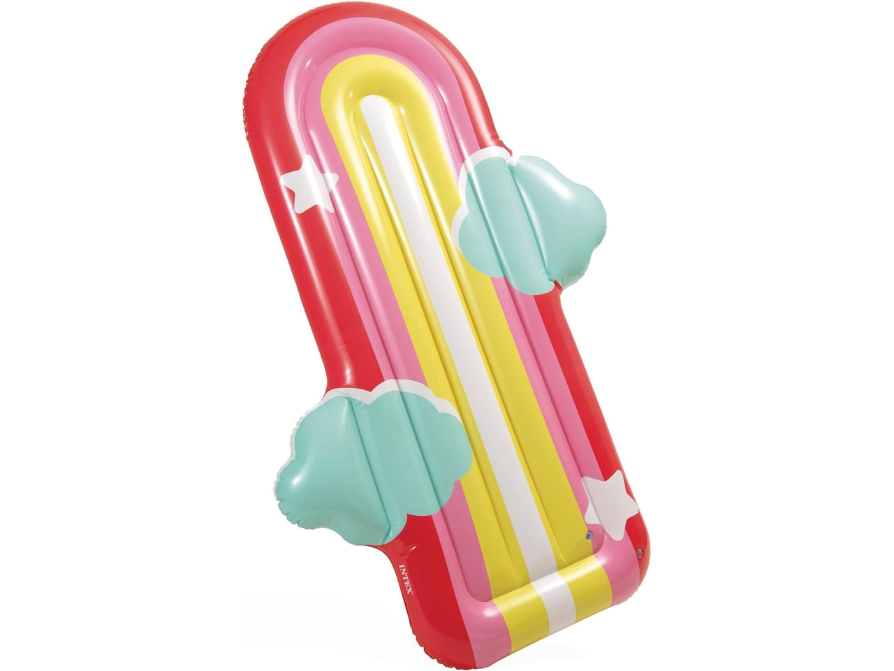 Materassino gonfiabile arcobaleno in vinile multicolor carico max 100 kg -183x132x20 cm -  Intex