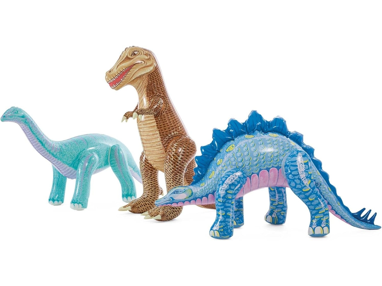 Piscina gonfiabile Jurassic con gioco a 6 palline, 3 dinosauri e 2 cactus multicolor in vinile, 201x201x36 cm - Intex