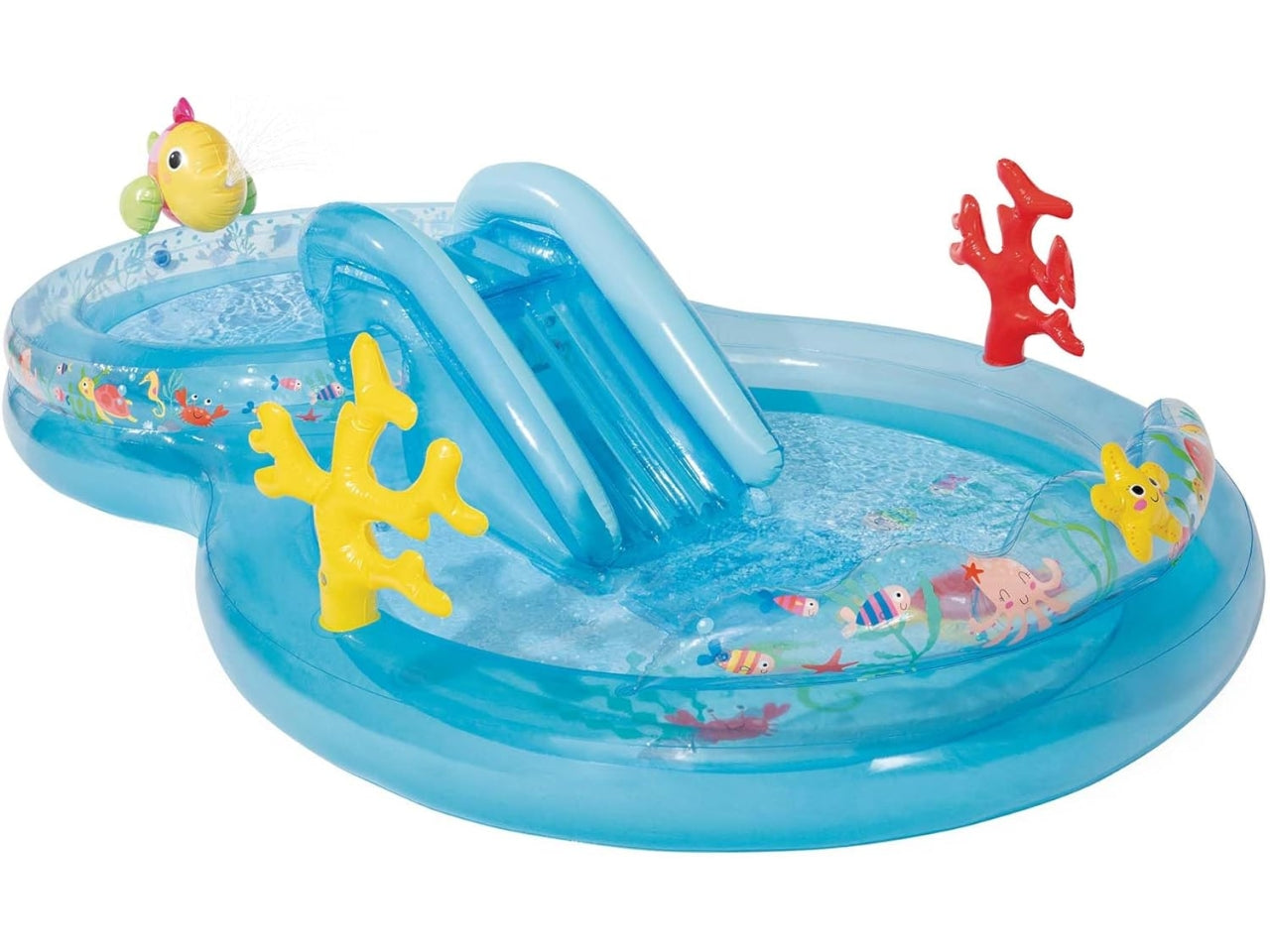 Piscina gonfiabile con stella marina multicolor in vinile 310x193x71 cm