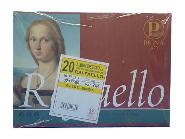 Album da disegno raffaello 10 fogli ruvido 24x33cm 80gr