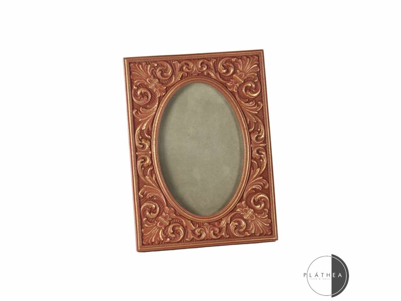 Cornice portafoto burgundy/ grigia 13x18cm in resina