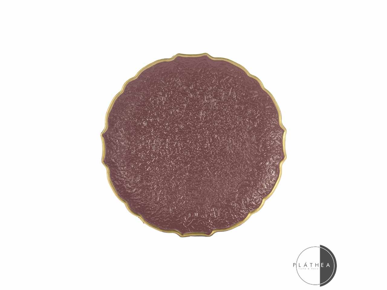 Sottopiatto rosa d.33cm in pvc