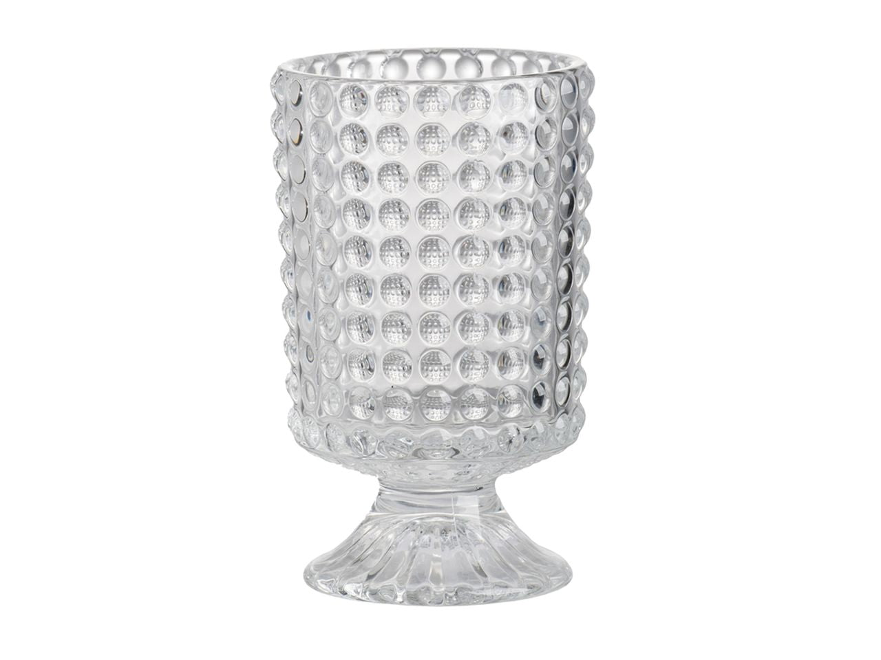 Vaso decorativo trasparente misura d.10x18cm in vetro
