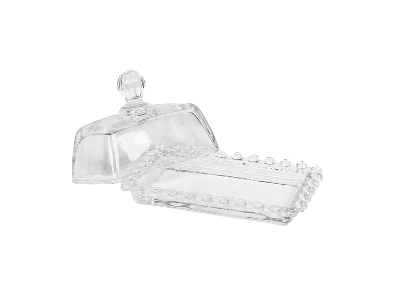 Vassoio con cupola in vetro per bomboniera, moderno, ideale per idea regalo - 14x9x8cm - PlÃ thea