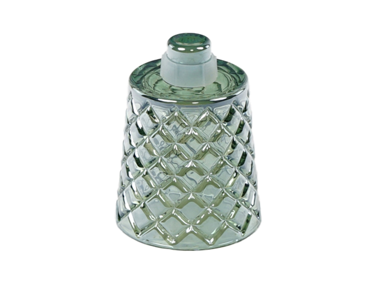 Paralume in vetro verde forma cilindrica stile moderno d.6x8 cm - PlÃ thea