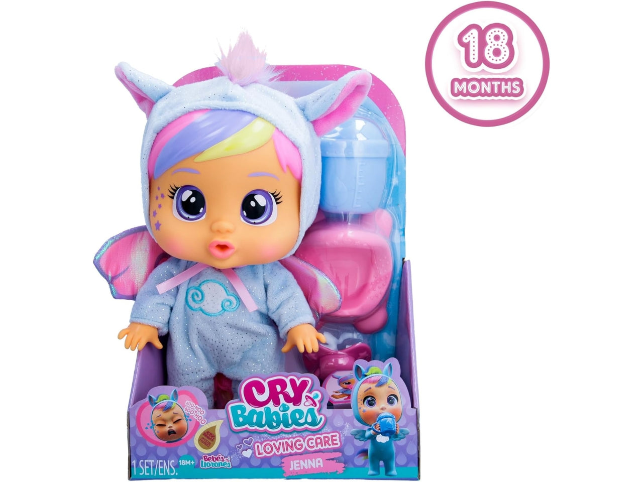 Cry babies loving care loving h.26cm - disponibile dreamy, jenna e hannah $