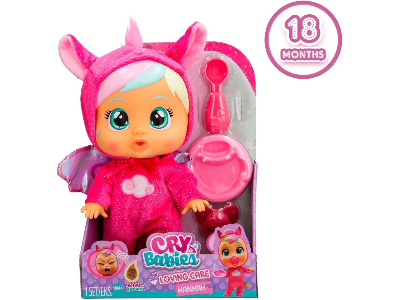 Cry babies loving care loving h.26cm - disponibile dreamy, jenna e hannah $