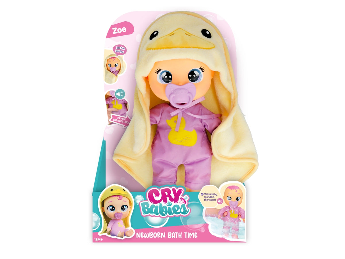 Cry babies newborn bath time zoe