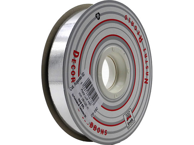 Nastro lux met 19mmx100mt argento 281