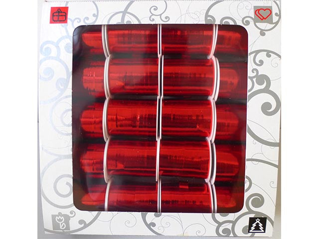 Nastro lux met 10mmx10mt in confezione da 20 pezzi rosso