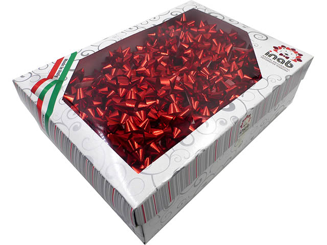 Coccarde 10x50mm in confezione da 100 pezzi rosso