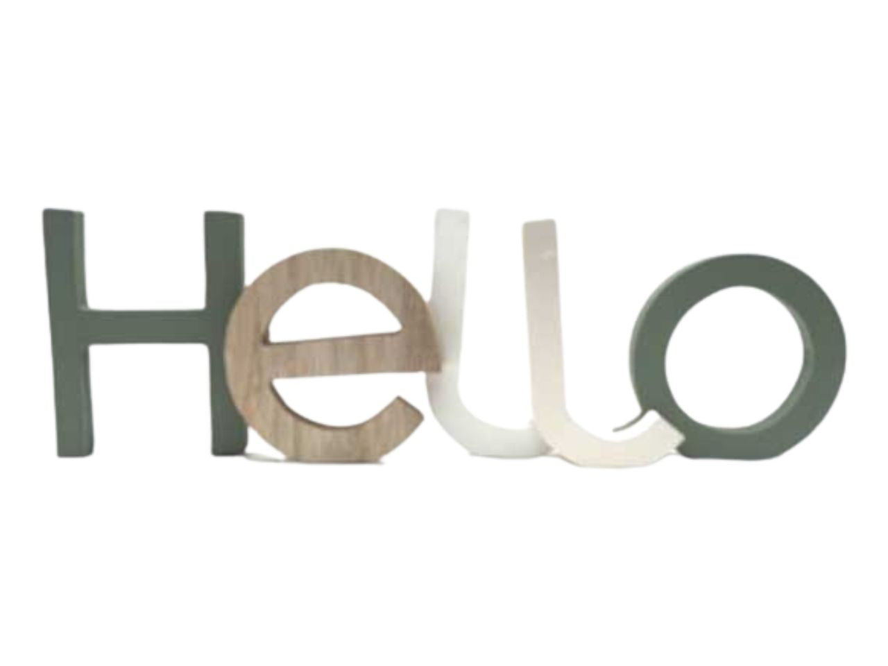 Scritta hello da tavolo h.12,3x4x40cm