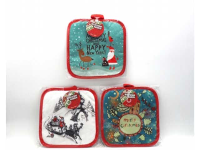 Presina con stampa natalizia 20x20cm-disponibile in 3 assortimenti