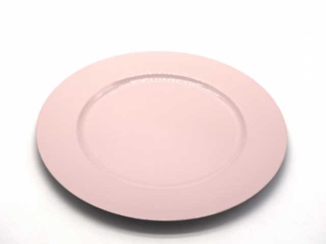 Piatto plastica rosa pastello 33cm