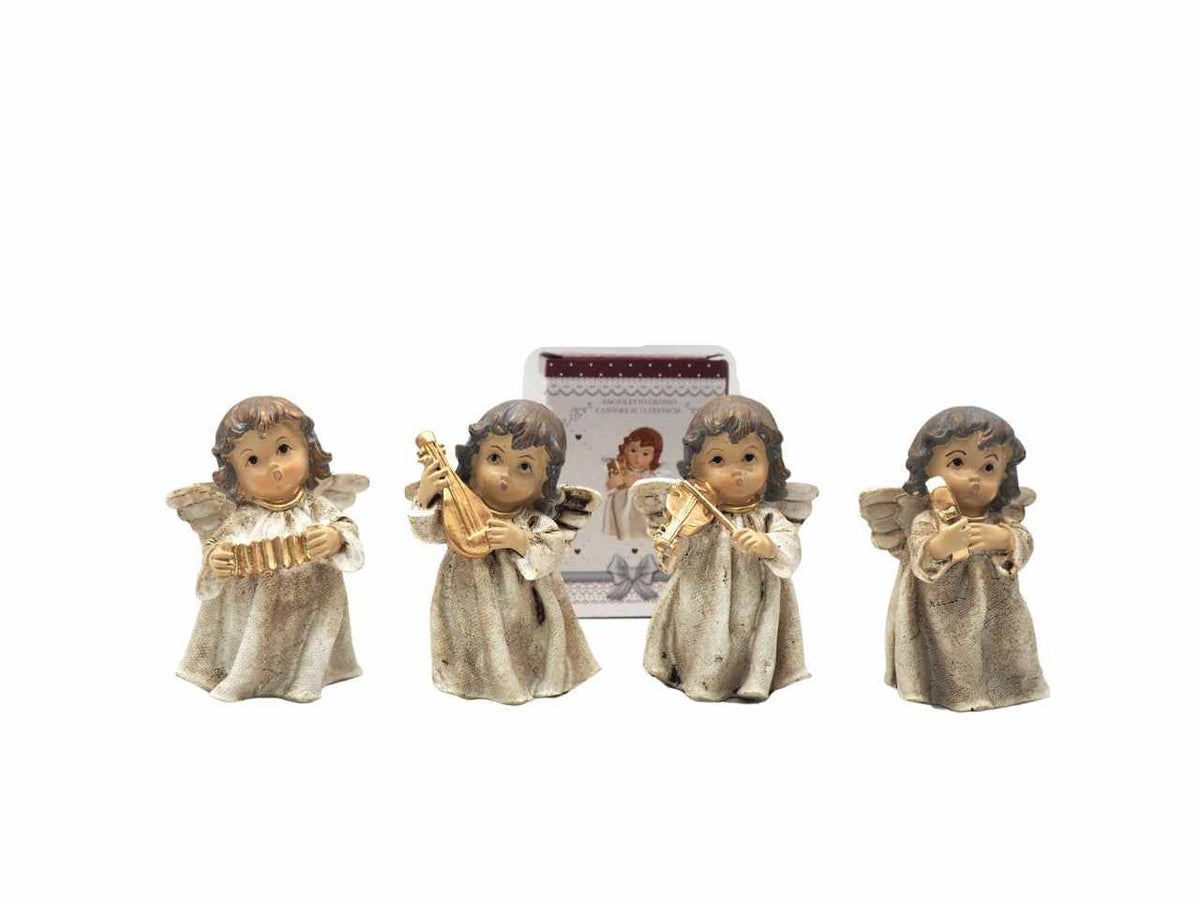 Angioletto grosso cantore colorato 11,5x8x6cm in 2 assortimenti