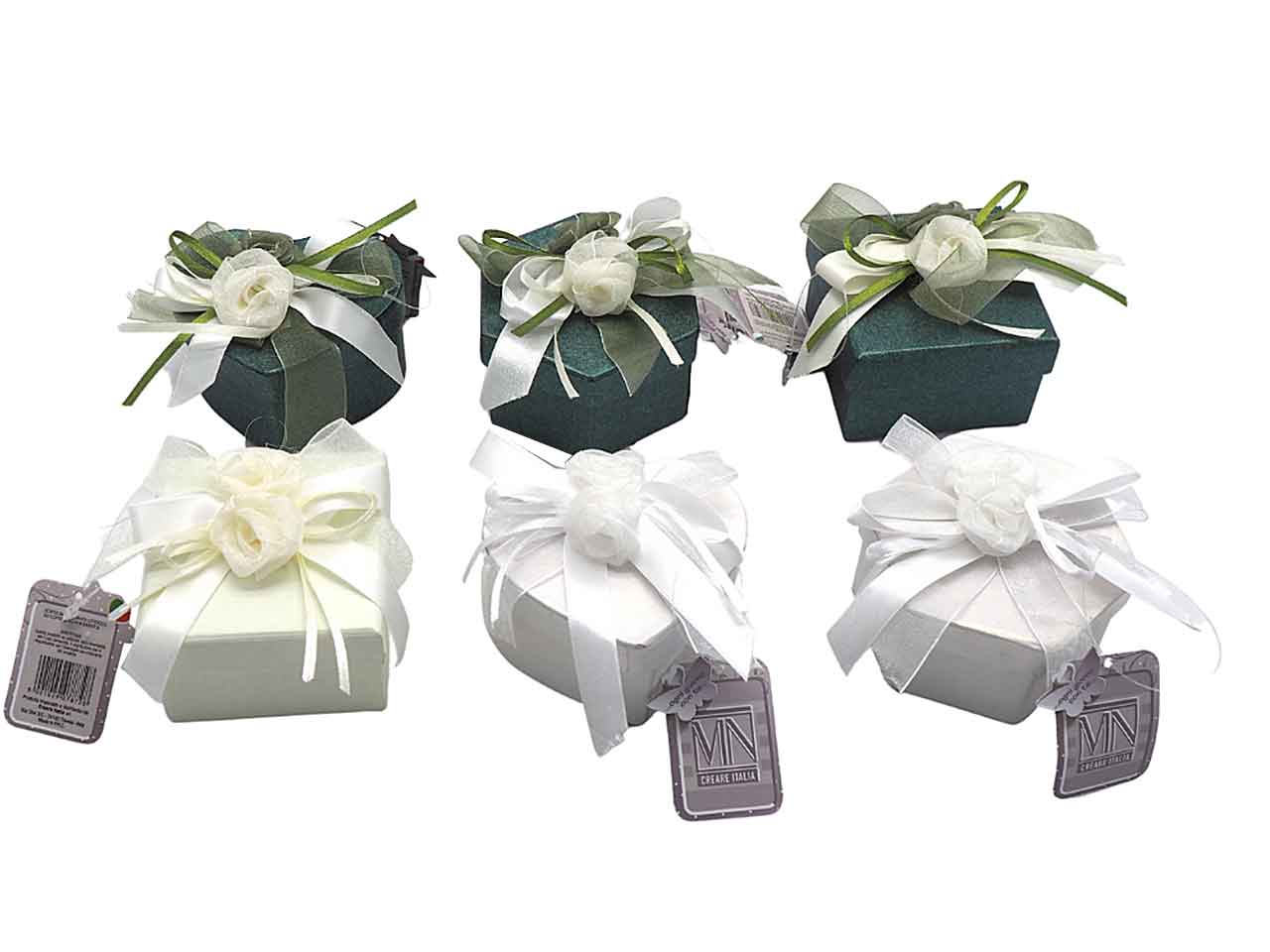 Scatolina col.c/fiocco h.4,5x8x7,5cm