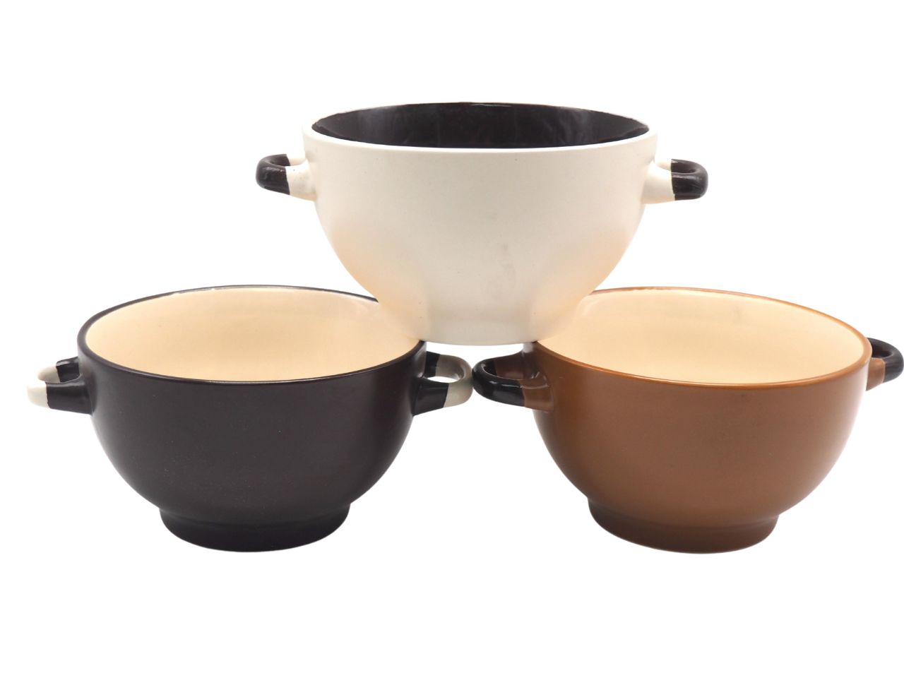 Pentolino con manici h.8 - d.8x13cm monocolore 3 colori assortiti