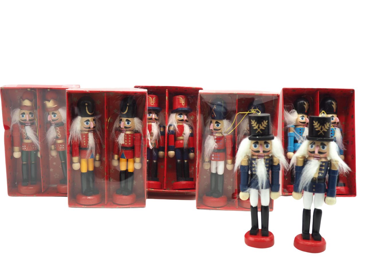 Soldatini schiaccianoci 12cm set 2 pezzi, assortiti