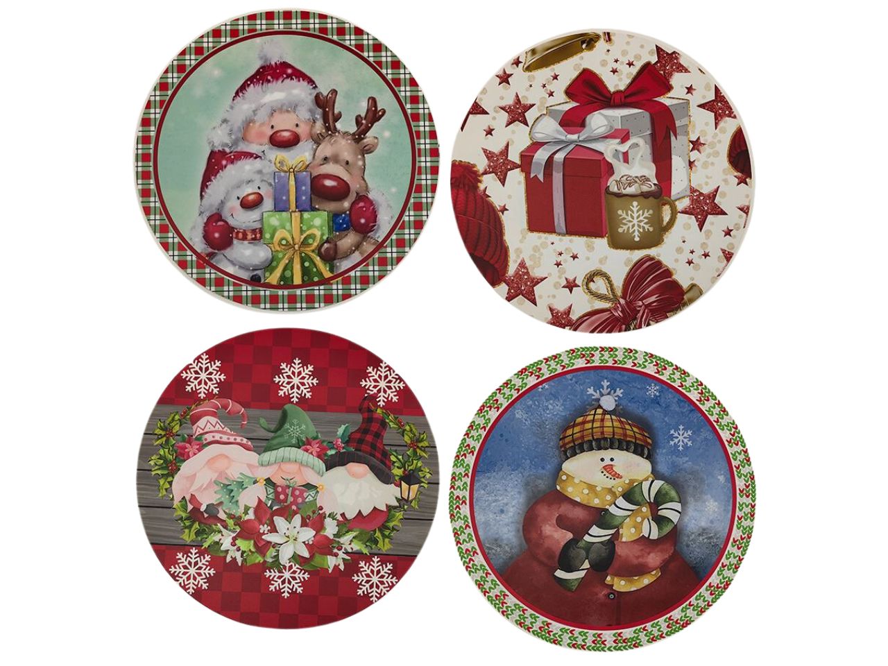 Tovaglietta in pvc misura 35cm con disegni natalizi in colori assortiti