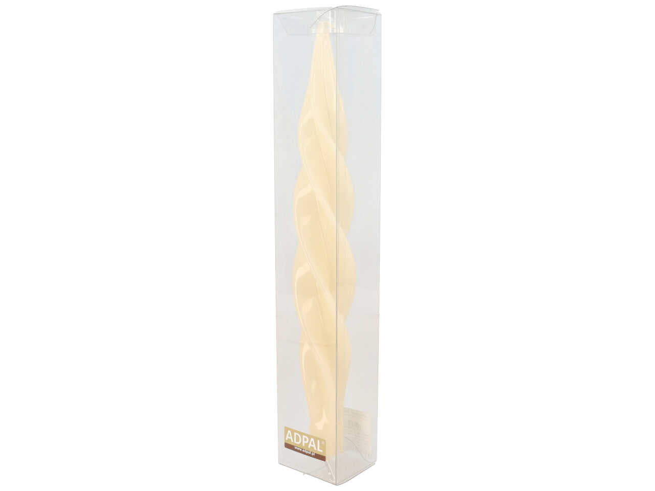 Candela torciglione beige laccata h.31x5 cm - Magnifique Maison
