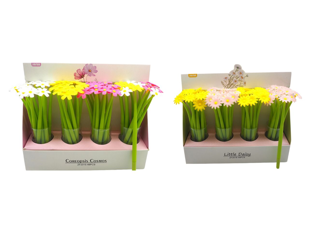 Penna flessibile fiore in 2 assortimenti