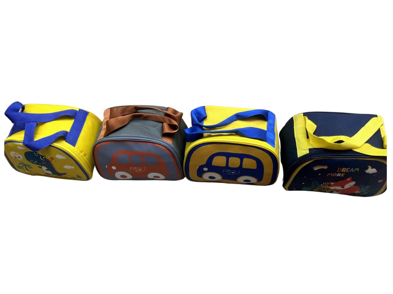 Borsa in tessuto con manici in 4 assortimenti