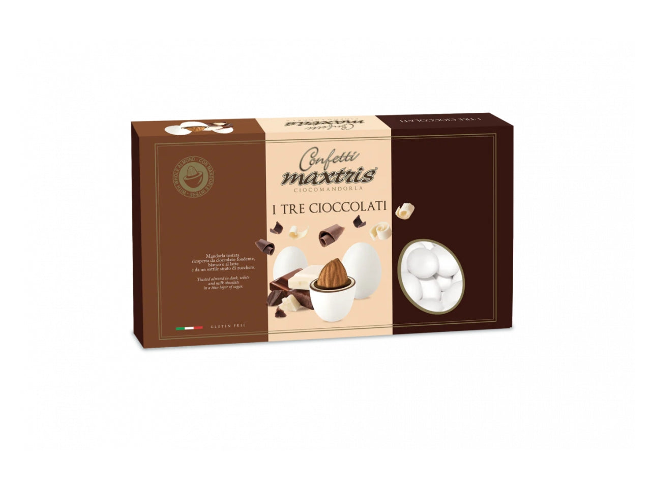 Confetti Maxtris al gusto di tre cioccolati per bomboniere - 1kg