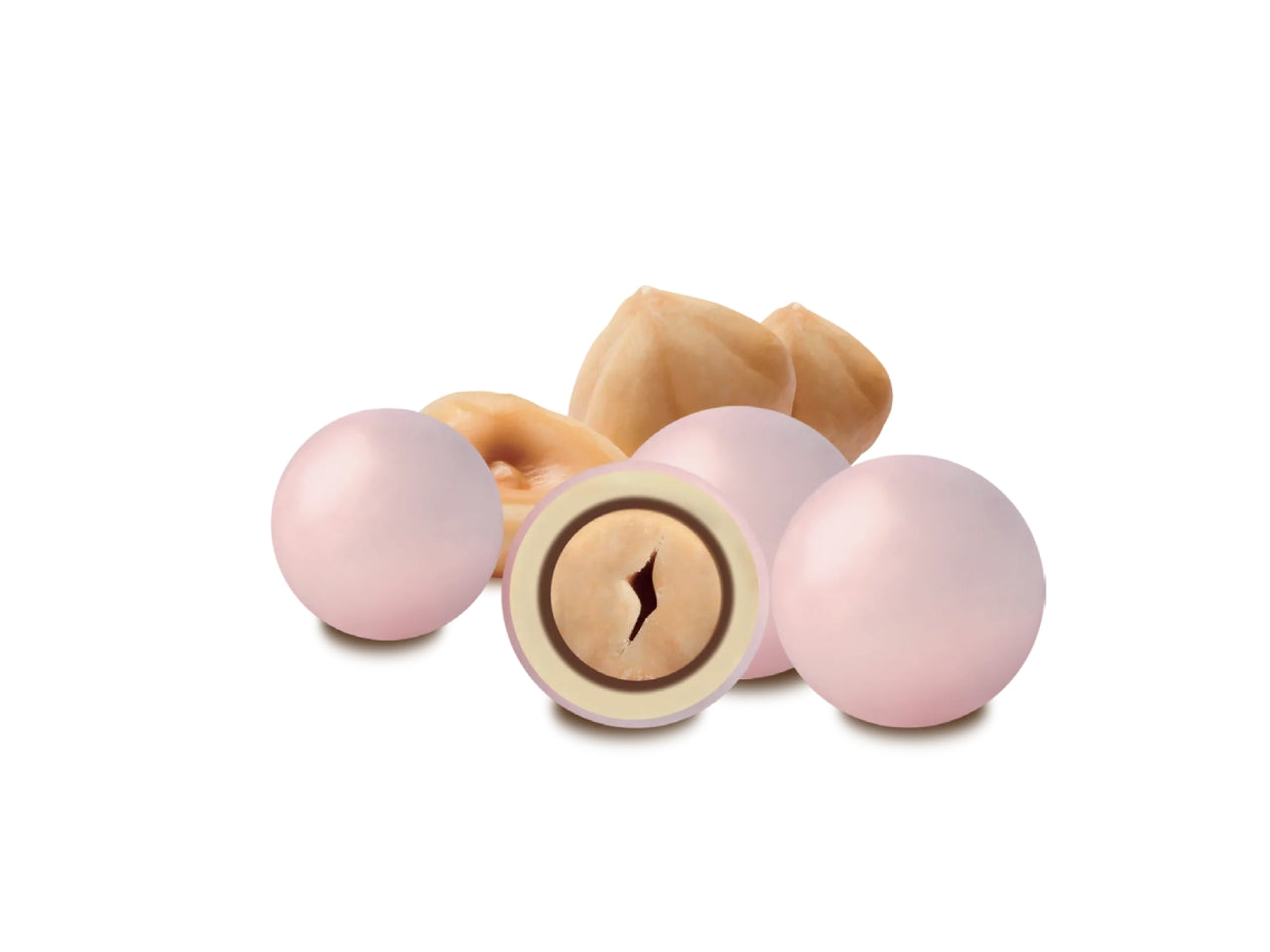 Confetti Maxtris Dolce Arrivo Rosa ricoperti di cioccolato fondente e bianco per nascita e battesimo bimba - Les Noisettes - 500gr