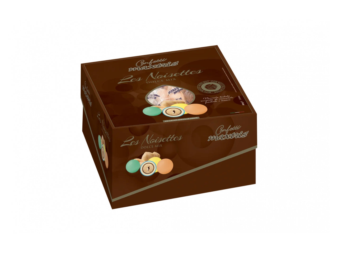 Confetti Maxtris Dolce Mix ricoperti di cioccolato fondente e bianco per comunione - Les Noisettes - 500gr