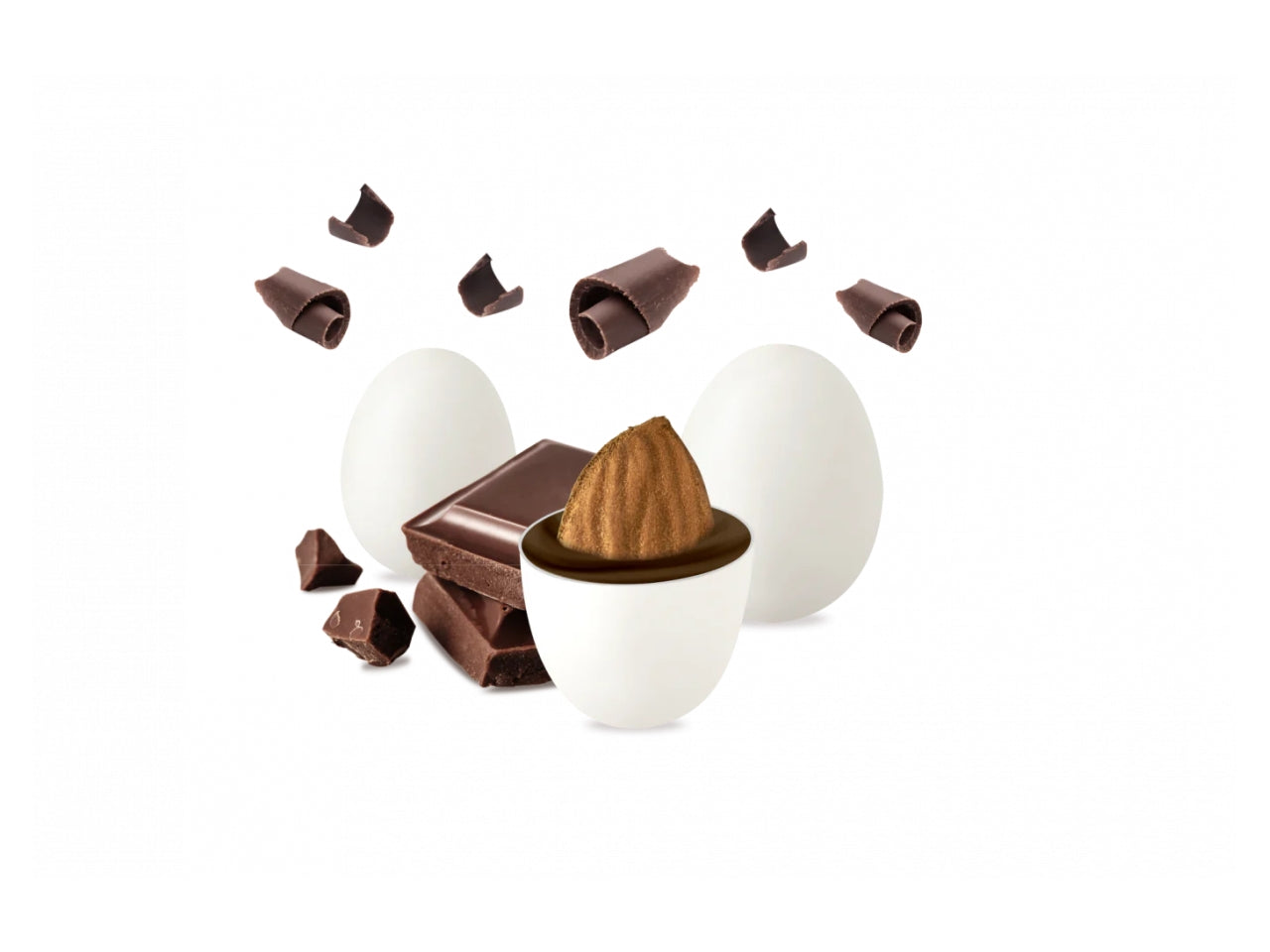 Confetti Maxtris Noir alla Mandorla tostata ricoperta di cioccolato fondente per bomboniere - 1kg