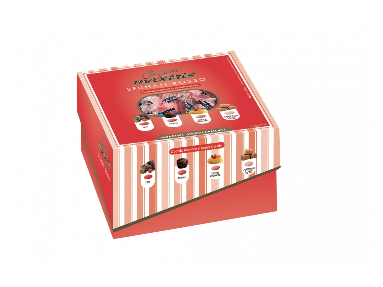 Confetti Maxtris Dolce Laurea Rosso ricoperti di cioccolato in gusti assortiti per bomboniere - 500gr