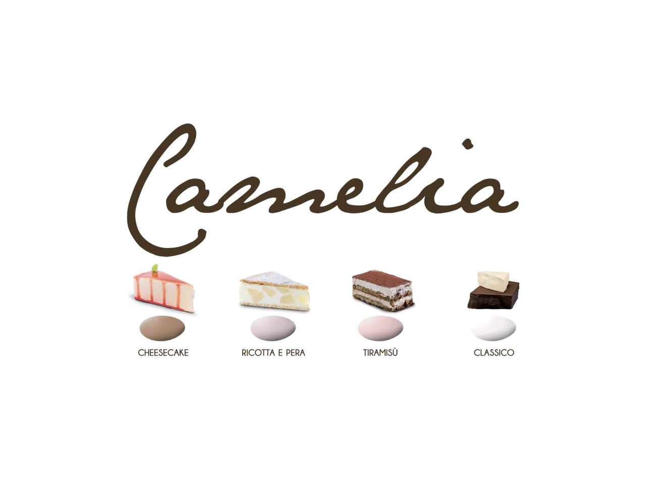 Confetti Maxtris Nuance Cameliaper ricoperta da cioccolato bianco o fondente per bomboniere - 1kg