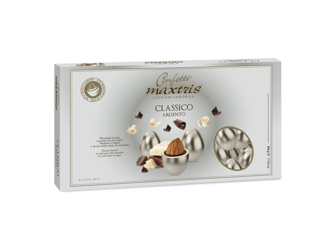 Confetti Maxtris Argentati Classico per 25Â° anniversario di matrimonio - 500gr