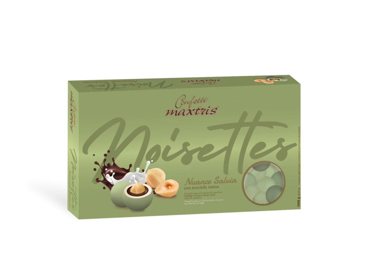 Confetti Maxtris Sfumati Verde Salvia per bomboniere di 18 anni - Les Noisettes - 1kg