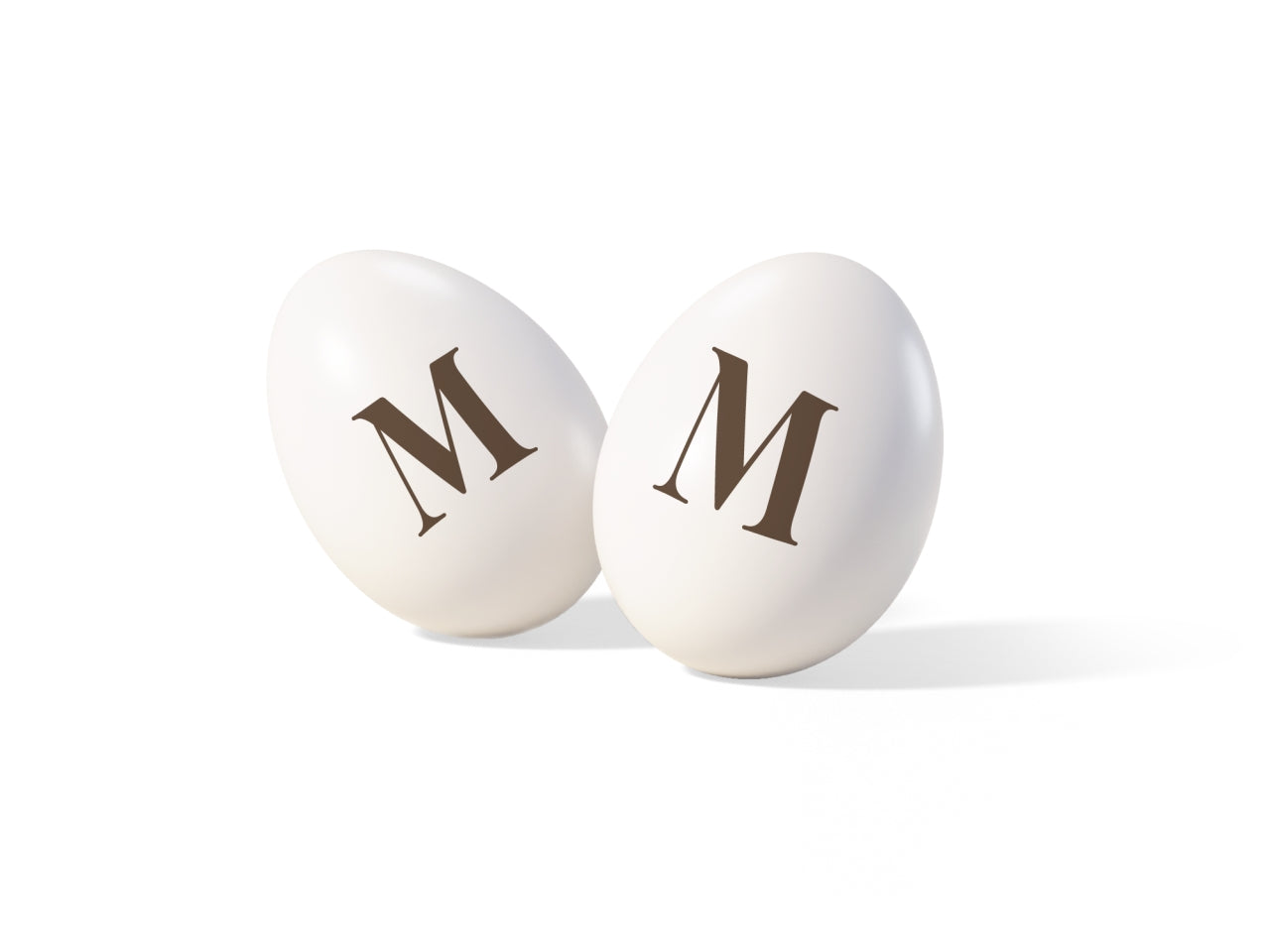 Confetti Lettere cioccomandorla bianchi, lettera M, scatola da 200g - Maxtris