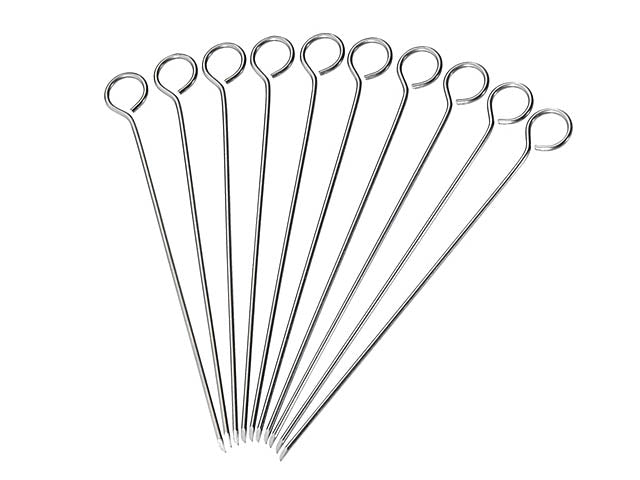 Spiedini inox 10cm 10 pezzi 40670