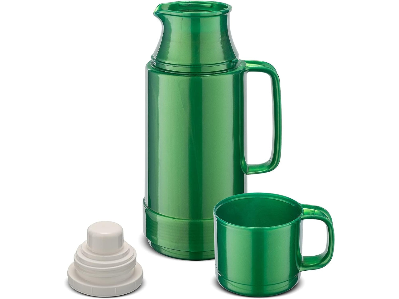 Bottiglia termica 250 ml shiny jade verdone con tazza per bevande calde e fredde - Rotpunkt