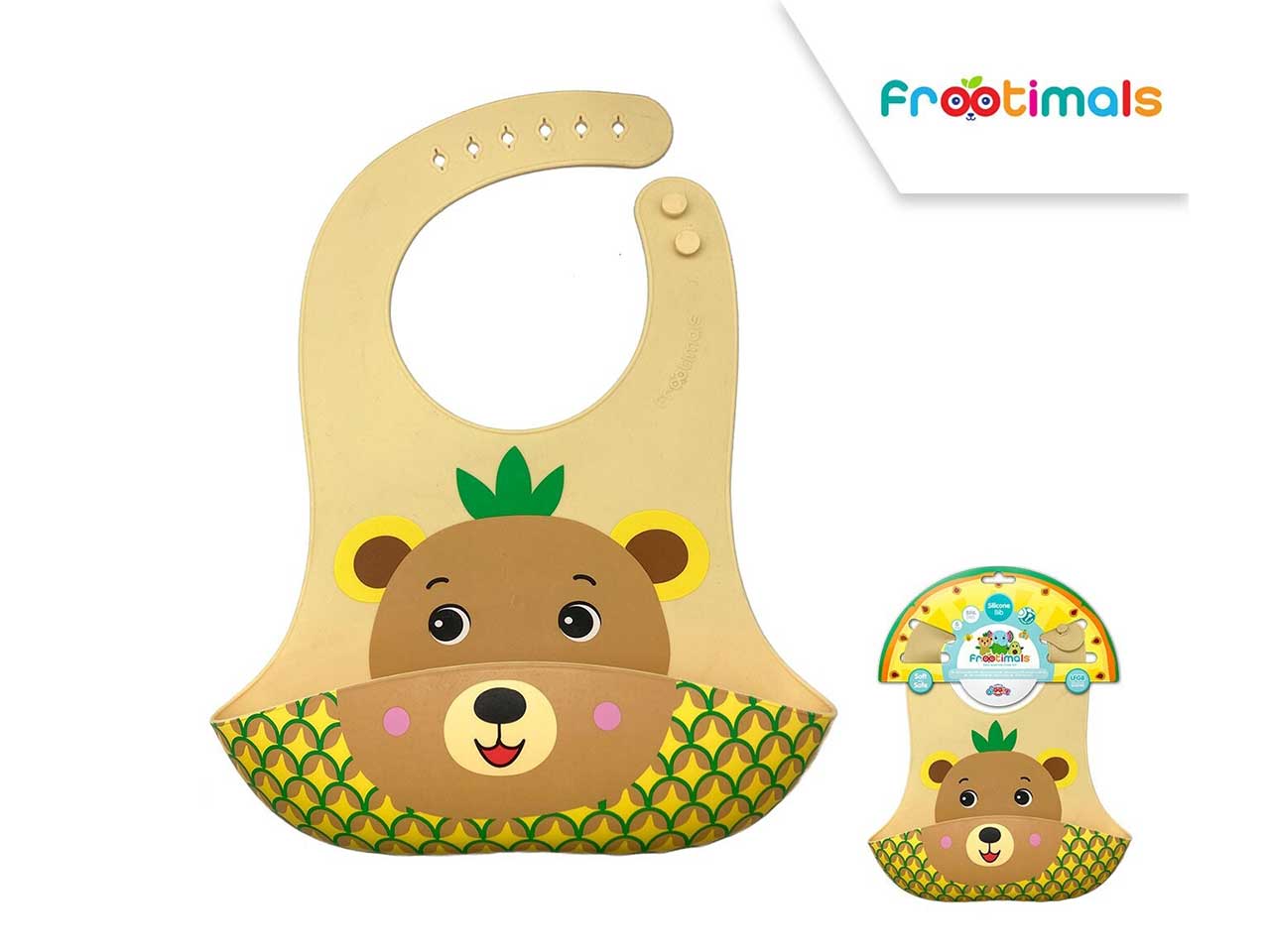 Linea meal time bavetta in silicone orso