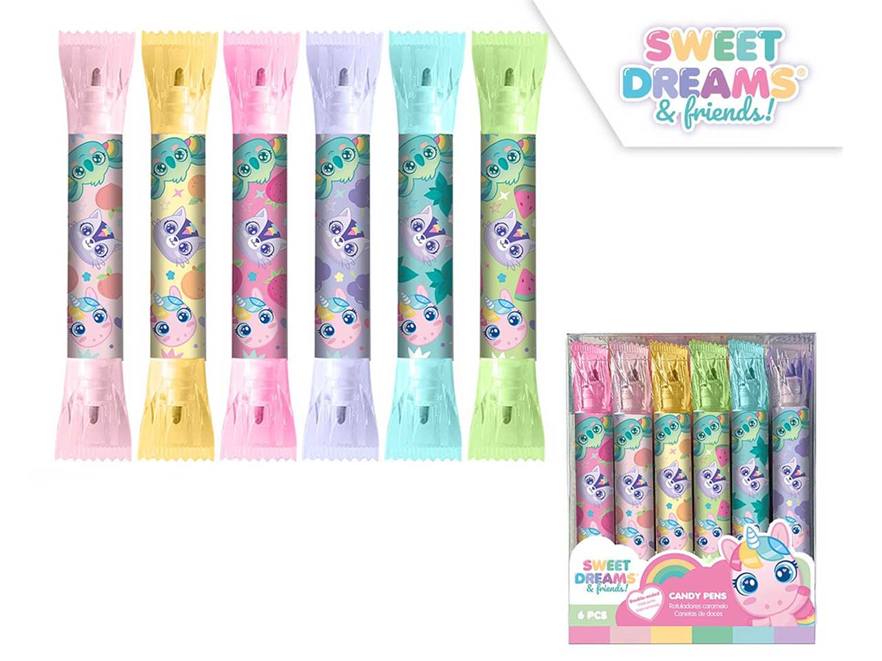 Pennarello caramella con doppia punta