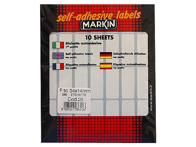 Etichette adesive busta 26 34x14 10026