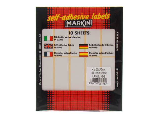 Etichette adesive busta 44 70x20 10044