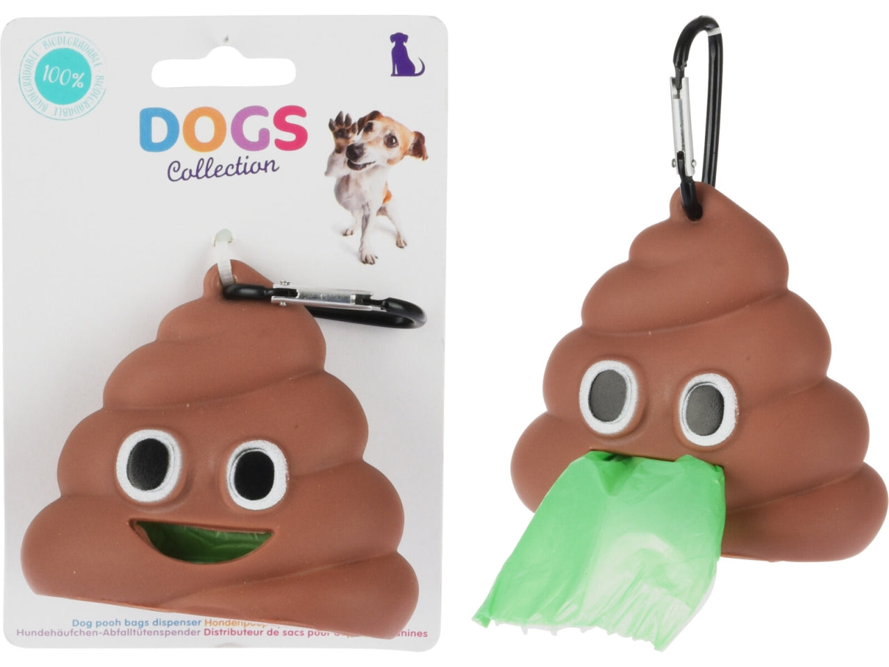 Custodia con 15 sacchetti per cani