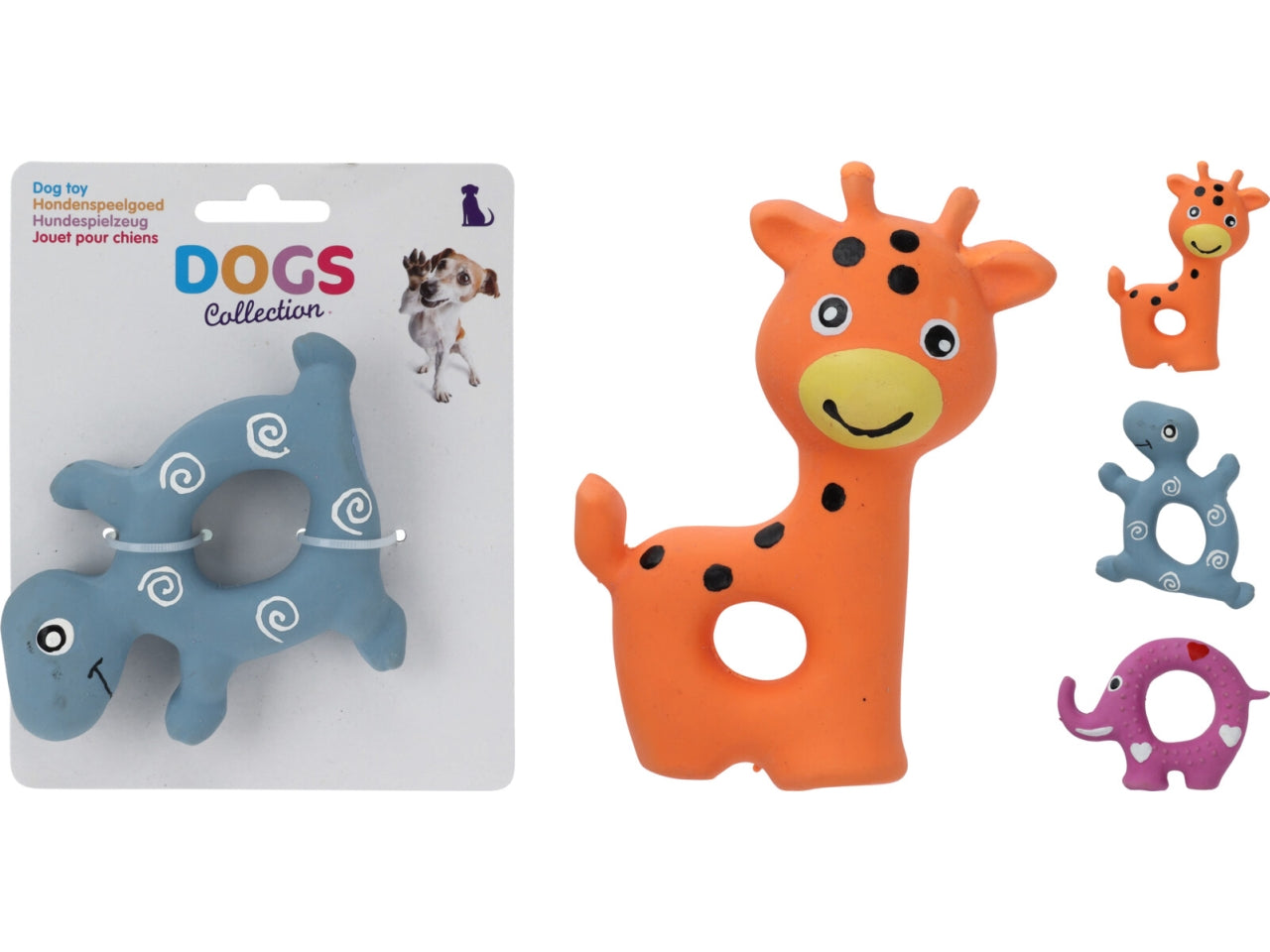 Gioco cani in latex 11cm in colori assortiti