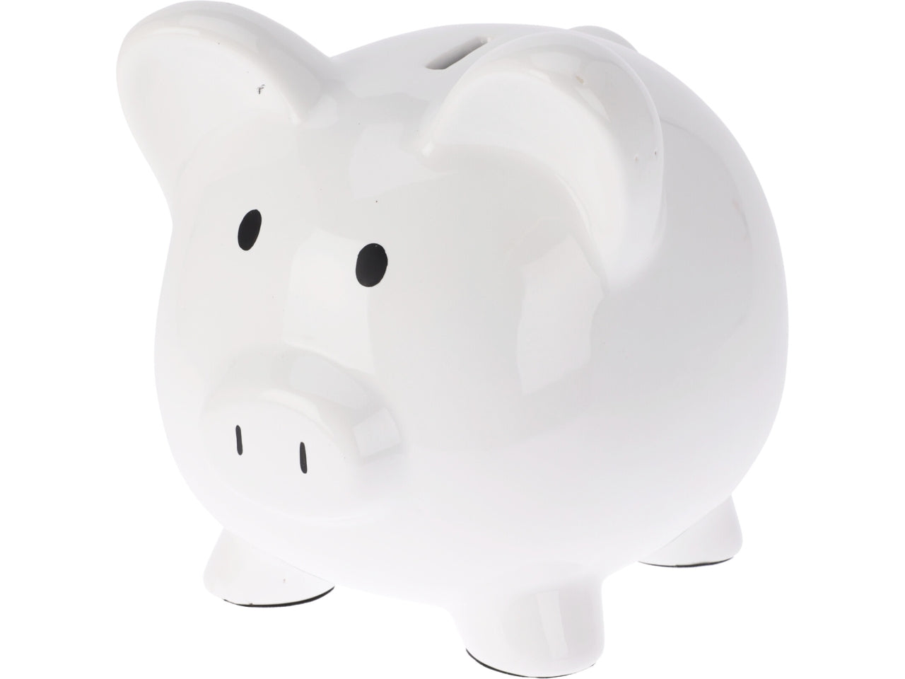 Salvadanaio maiale bianco 19cm