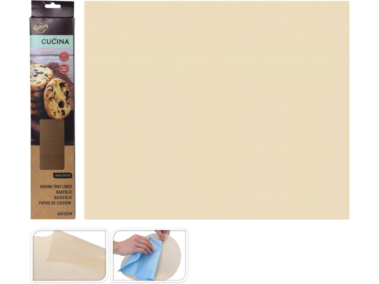 Foglio da forno misura 40x33cm