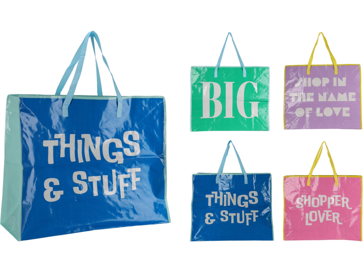 Shopper in plastica 65x54x27cm - colori assortiti